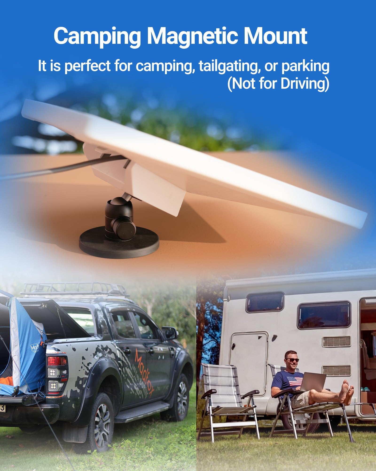 Starlink Mini Soporte Magnético Portátil con Ángulo Ajustable - Ideal para Camping/Aparcamiento Temporal en Coche, RV, Camper | ORLNK M 1