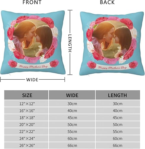 Miniatura 2 de Gifts for Mom Customized Throw Pillow Cover Mother's Day Pillow Cover I Love You Mom Gift Birthday Home Decoration Size 22"x22"