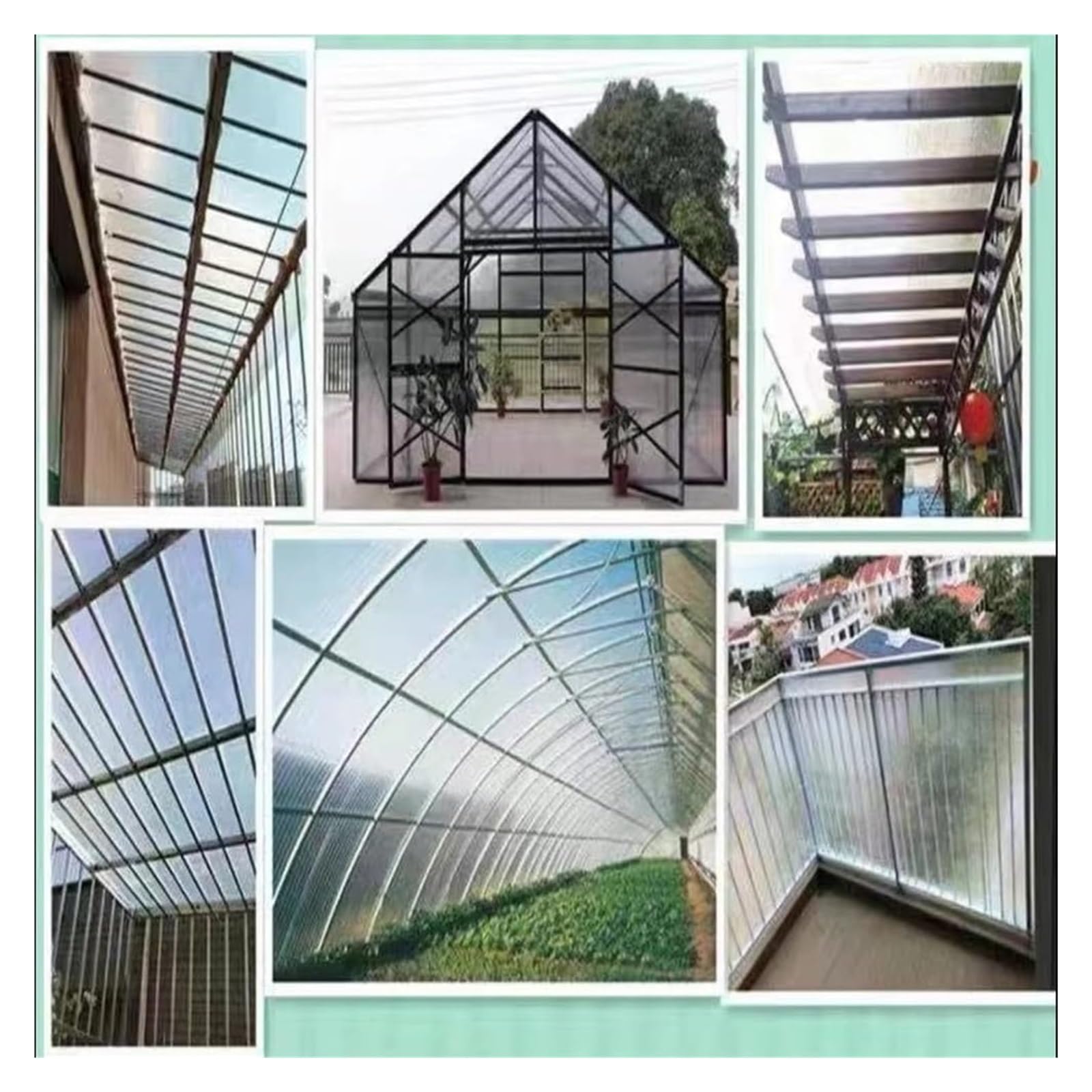 Hoja de plástico acrílico transparente de 0,6 x 12 m, cubierta de invernadero resistente a la lluvia, aislamiento para toldo y cochera al aire libre, fácil de doblar y cortar, tablero resistente al