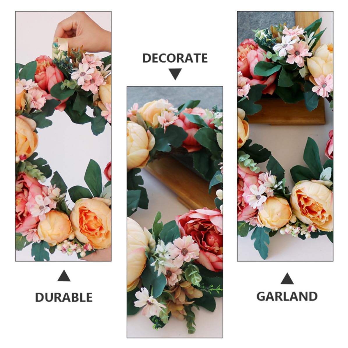 Guirnalda Simulada de Peonía Colgante para Boda, Decoración