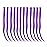 SWACC 12 Pcs Straight One Color Party Highlights Clip on in Hair Extensions Colored Hair Streak Synthetic Hairpieces (Purple)