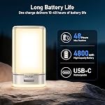 Blukar 116 LED Camping Lantern Rechargeable, 2000L Super Bright Camping Lights Lamp,7 Light Modes, 4800mAh Long Battery Life,90°Adjustable Outdoor Hanging Tent Accessories for Hiking Emergency Fishing | Foldable 7 Lighting Modes 48H Autonomy, Portabl