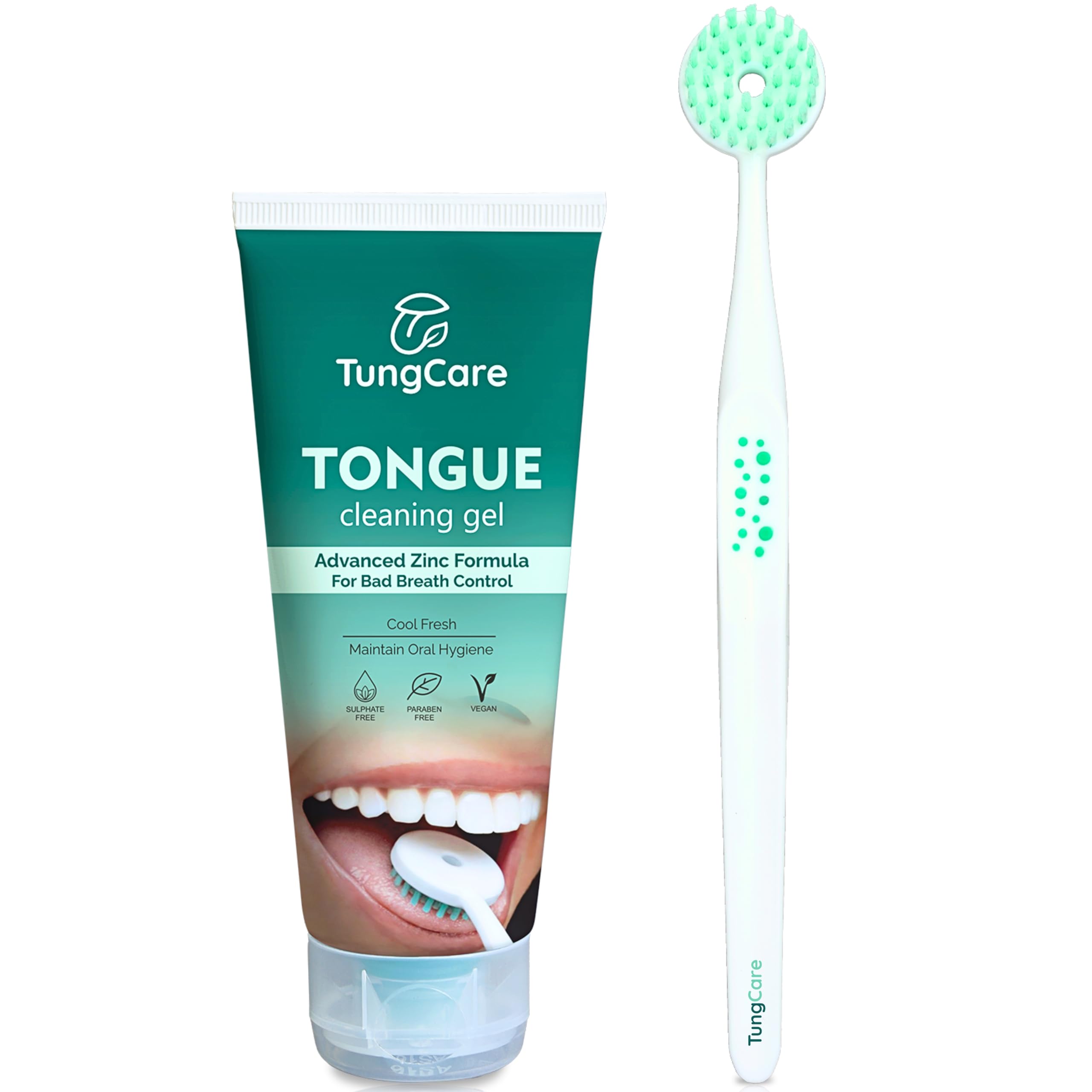 Tongue Cleaning Gel + Brush Combo for Bad Breath Control | With Zinc | Removes Tongue Residue | Fresh Breath | Maintain Oral Hygine | Cool Fresh | 80g | Gel + Brush | NOTE: Brush Color May Vary-image-5