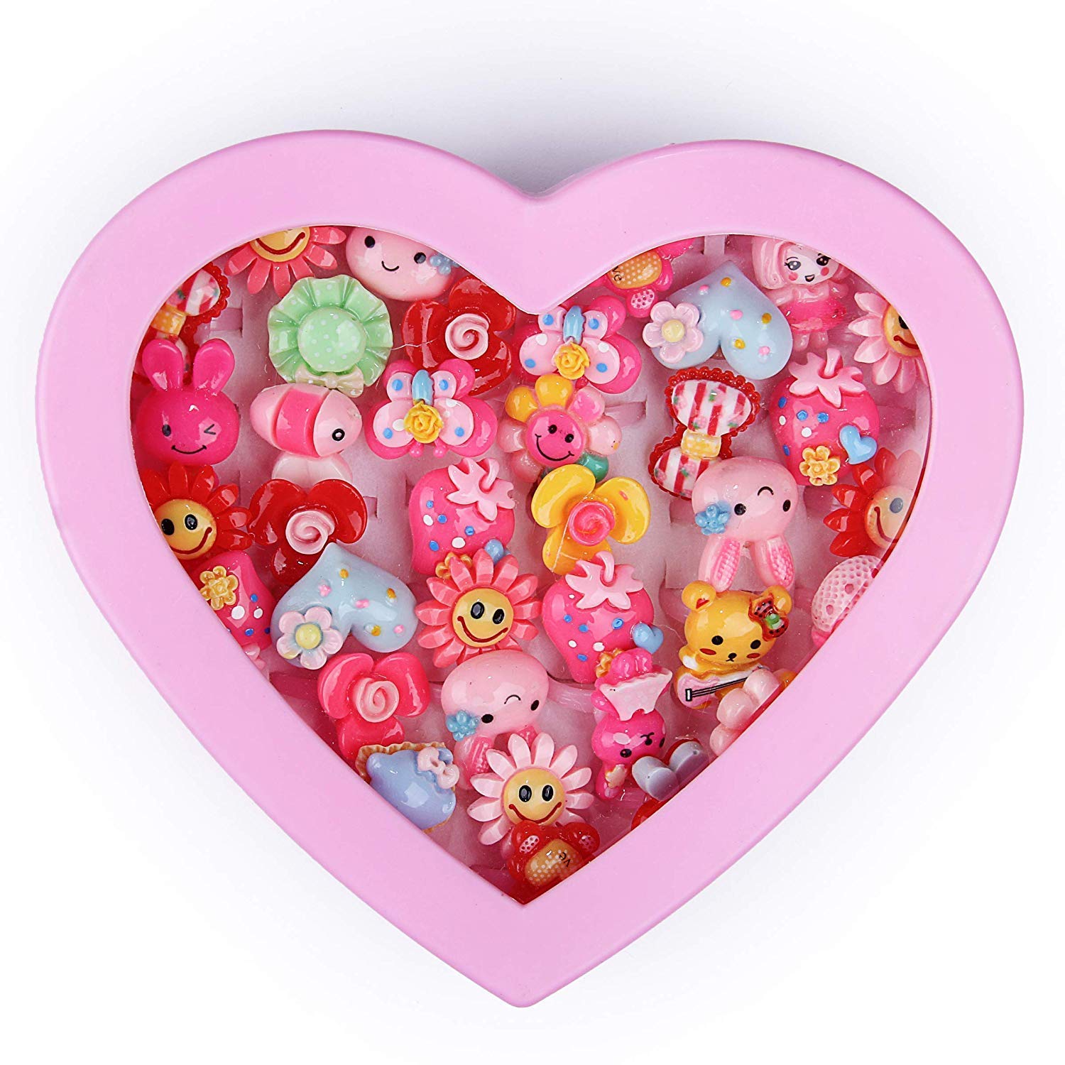 MANODHRUVA 36 pcs Kids Cute Finger Rings, Pink Box (B0B7F25HFM) Amazon Price History, Amazon Price Tracker