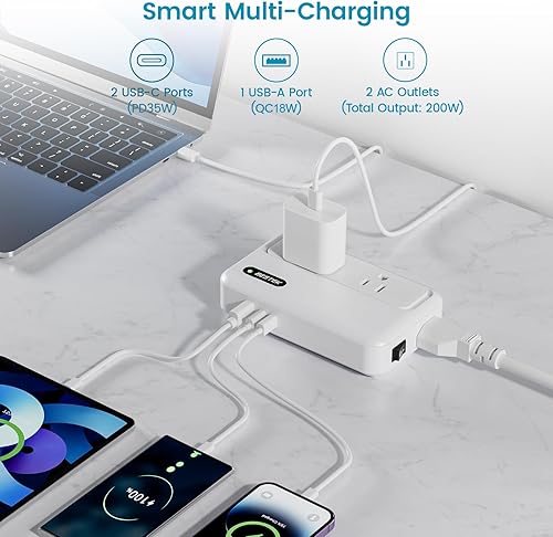 Miniatura 2 de BESTEK Convertidor de 220 V a 110 V con USB-C 35 W, adaptador de viaje universal, convertidor de corriente de Estados Unidos a Europa para alisador