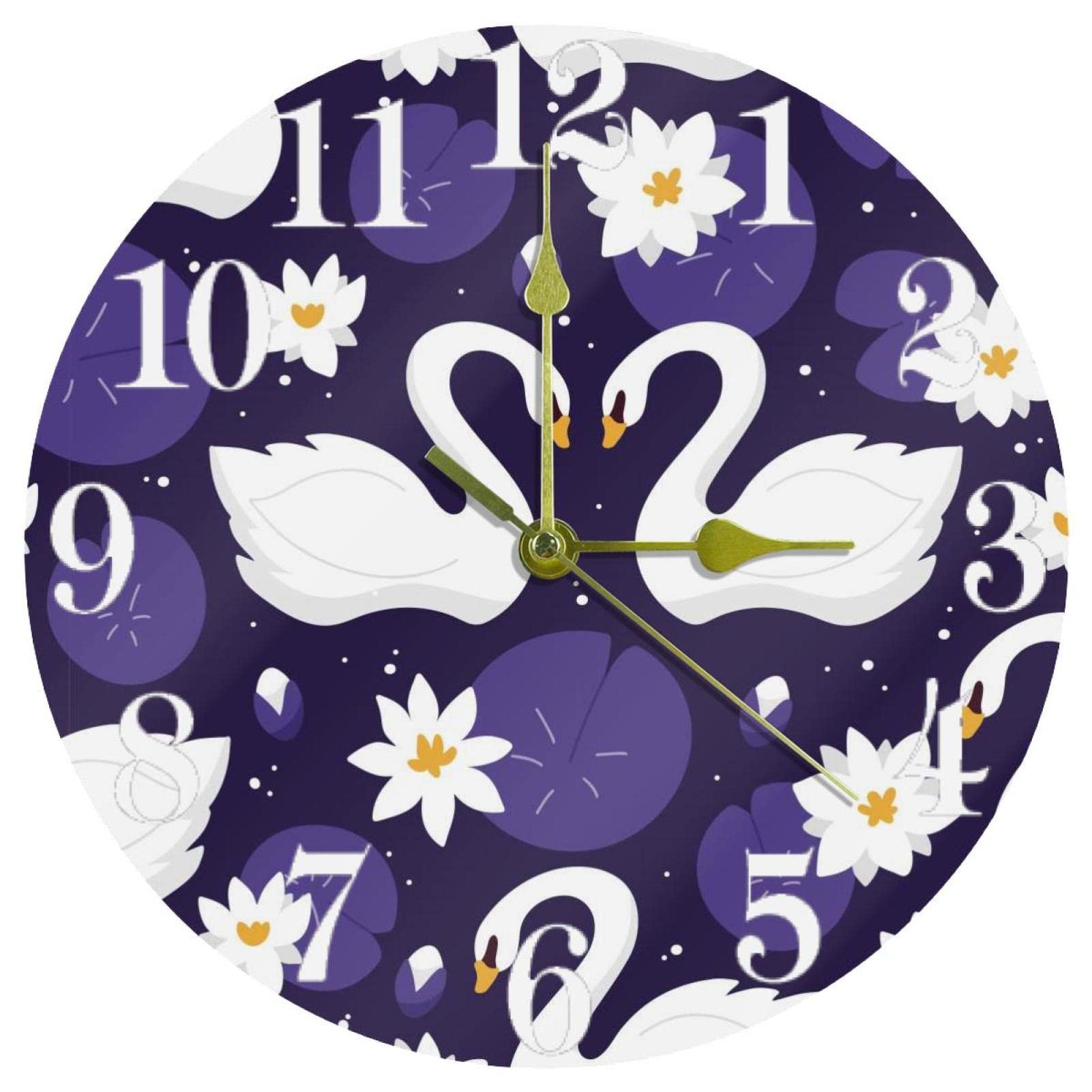 Horloge murale à piles Swan sans tic-tac pour supprimer les bruits de mécanisme agaçants