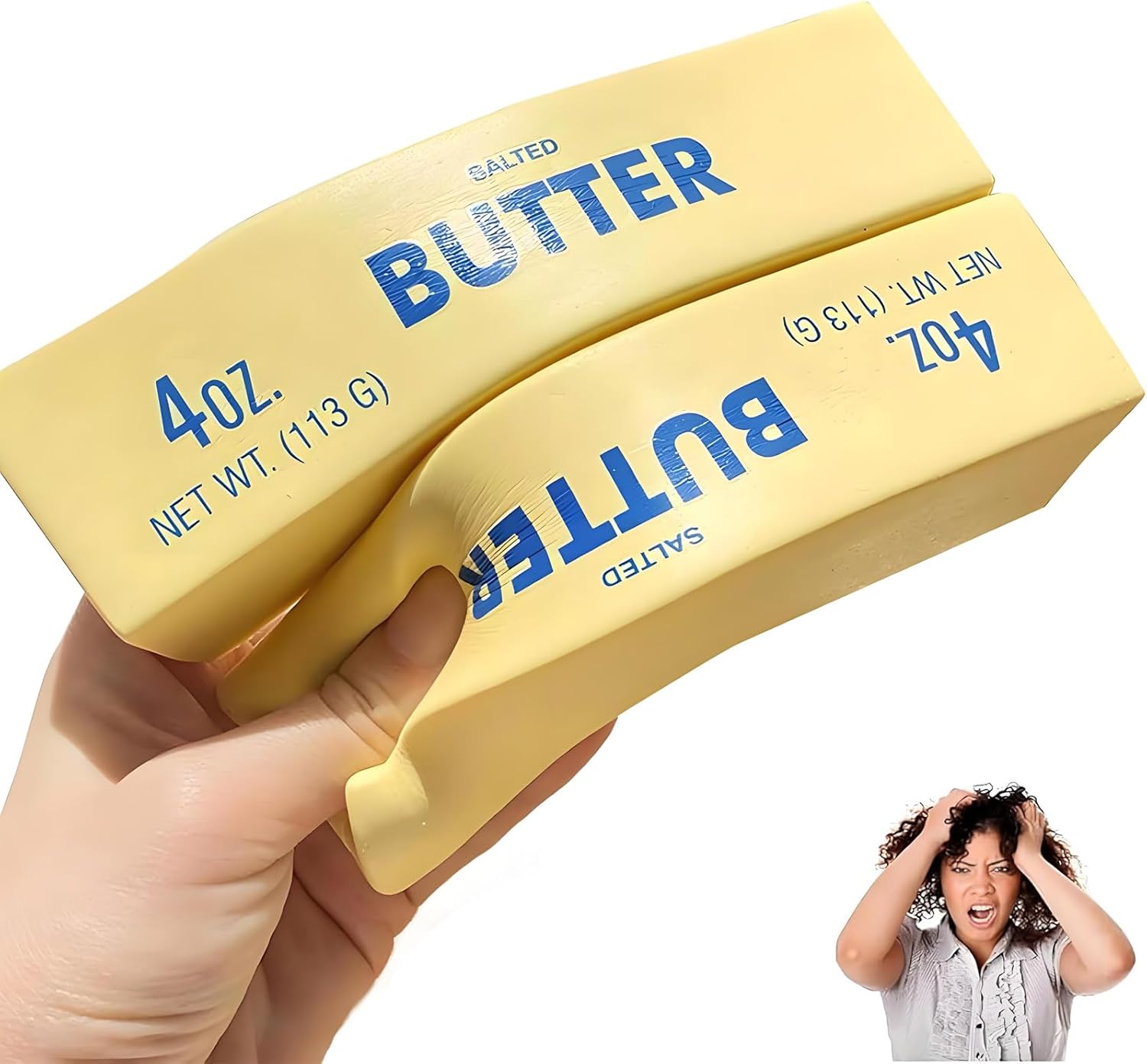 2Pcs Butter Stick Slow Rising Squishy Toy, Fun Soft Bread