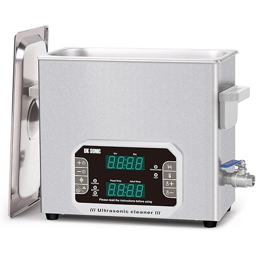 DK SONIC 6L Large Touch Ultrasonic Cleaner with Heater,Timer,Multiple Cleaning Mode for Carburetor,Automotive Parts,Gun Parts,Circuit Board,etc（6L 110V)
