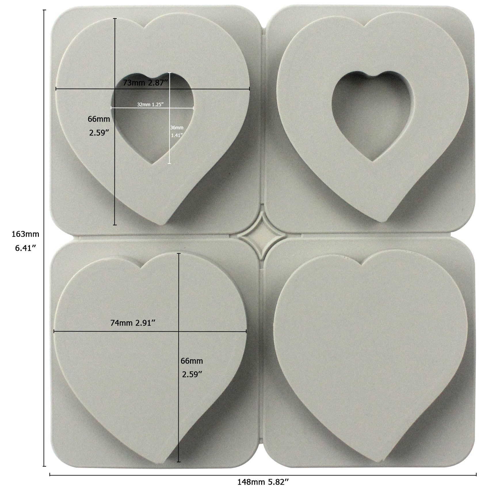 Stampo In Silicone Per Cioccolato E Resina 4 Posti (18x12 Cm) - Morbido E Flessibile Per I Tuoi Progetti Fai Da Te! - 3
