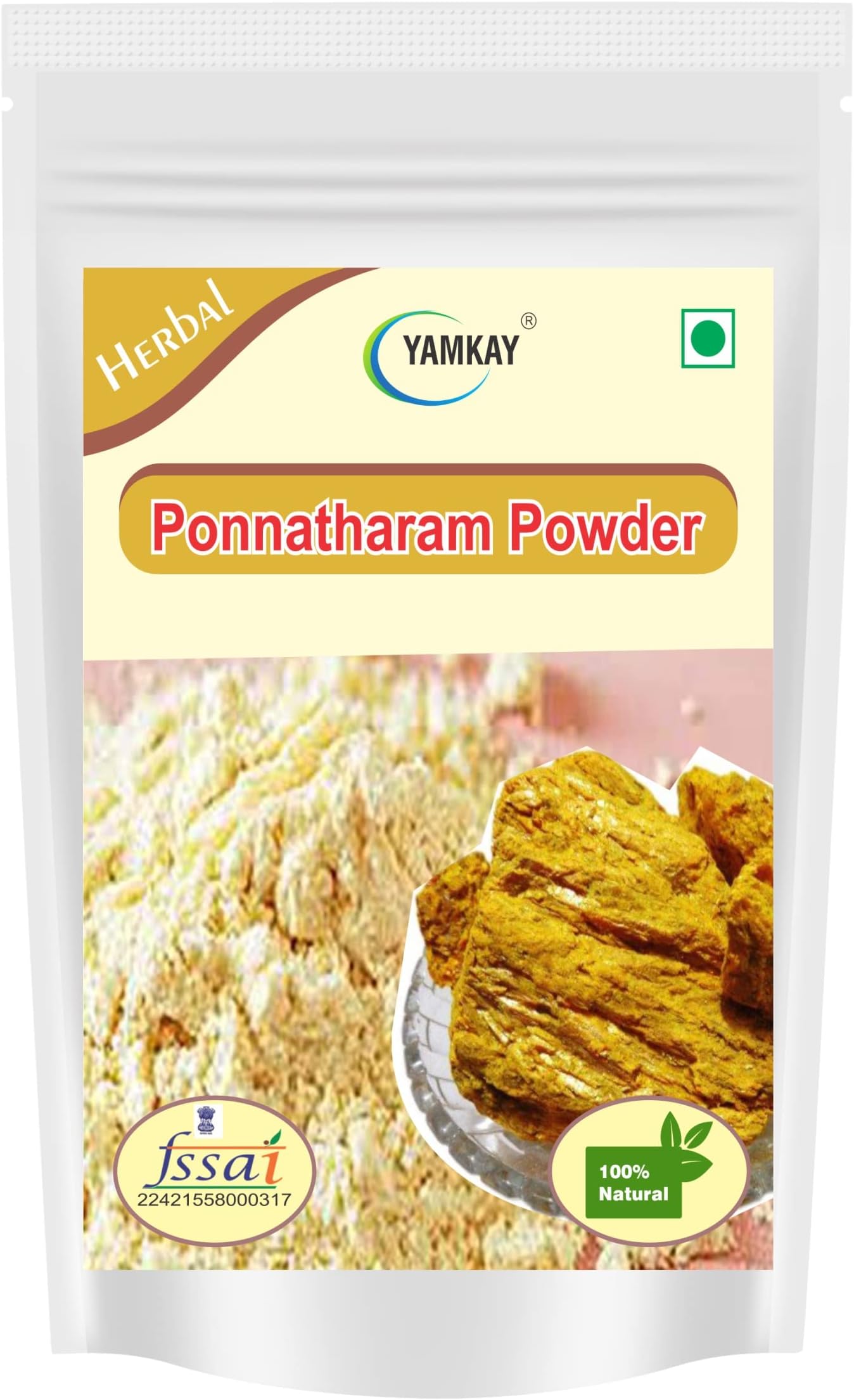 Ponnatharam | Hartal | Varki | Haratal | Ponnatharam & Harita Manjari | 100% Hair Removal | 100% Natural | 100% No Pain No Side Effects | Permanent Hair Removal Powder 100 GM
