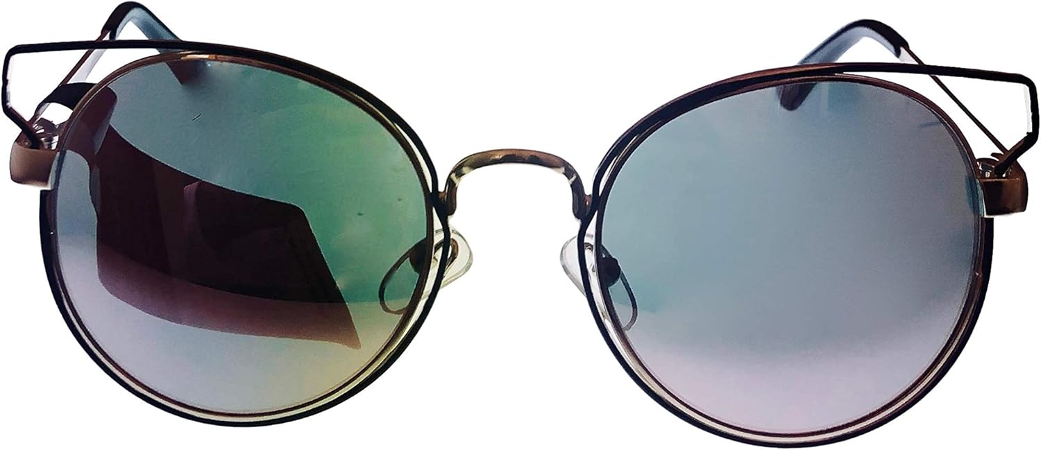 Lucky Brand Women's Kelsey Soft Round Sunglasses, Black, Medium