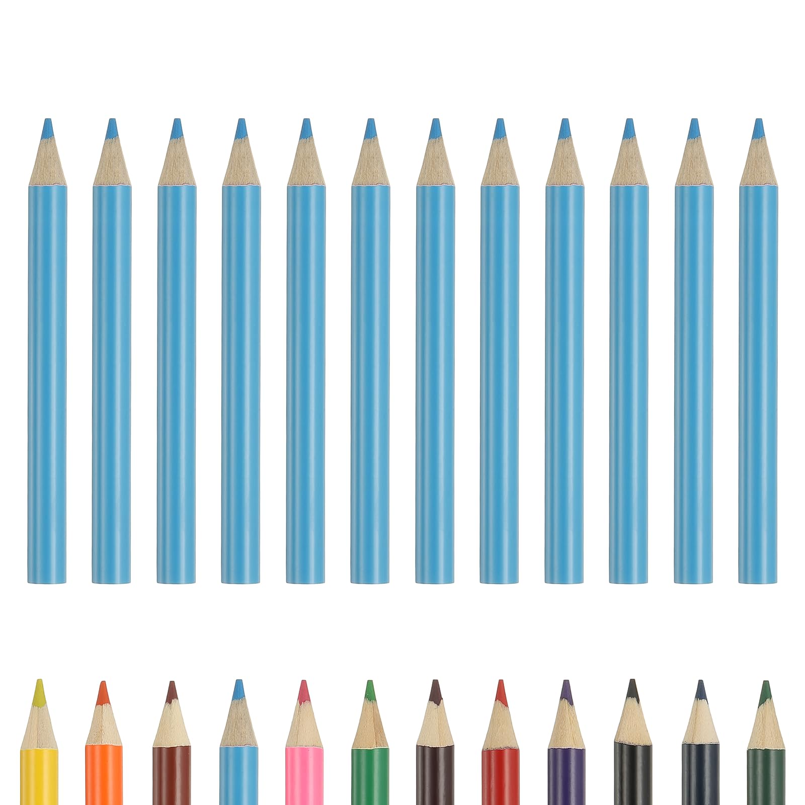 PATIKIL Colored Pencils, Sky Blue Color Cute Drawing Pencils with Oil-Based Cores Art Scrapbook Supplies for Adult Coloring Books Artists Beginners Drawing Sketching, 12 Pcs