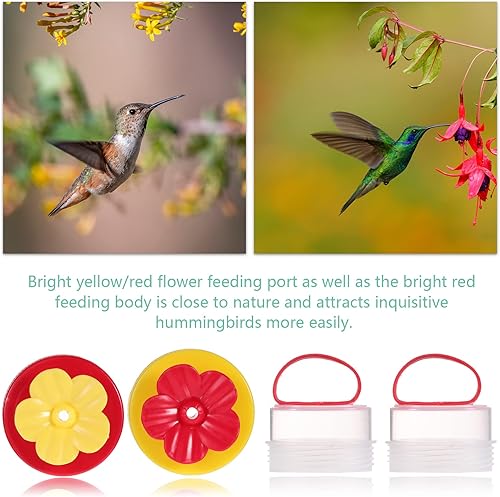 Miniatura 7 de Zopeal Comedero de muñeca para colibrí al aire libre, 2 piezas, alimentador de mano para colibrí, alimentación de perca con correa ajustable, mini