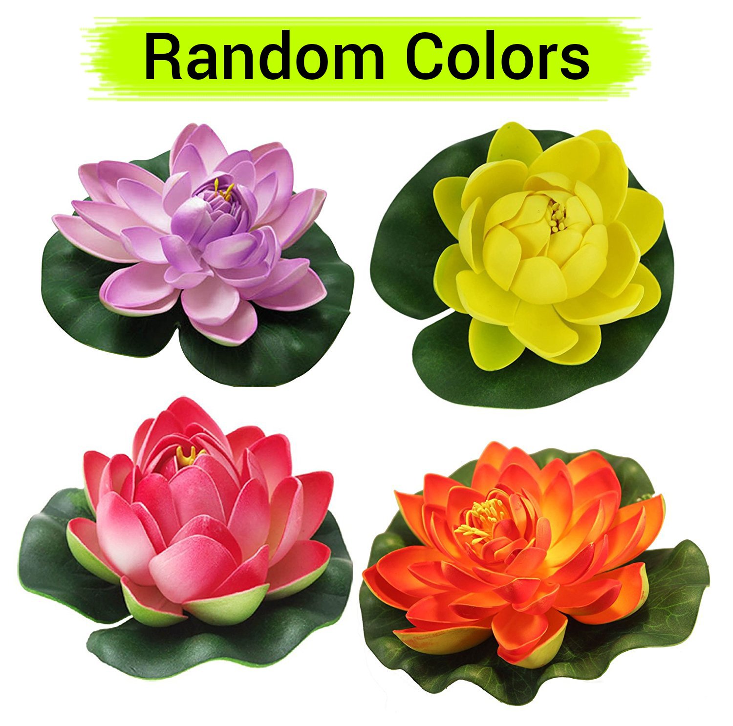 Tied Ribbons Decorative Round Glass Vase with Artificial Lotus Flower and Natural Stones for Home Decor Living Room Bedroom Office Hall Pooja Room Gift Item 4