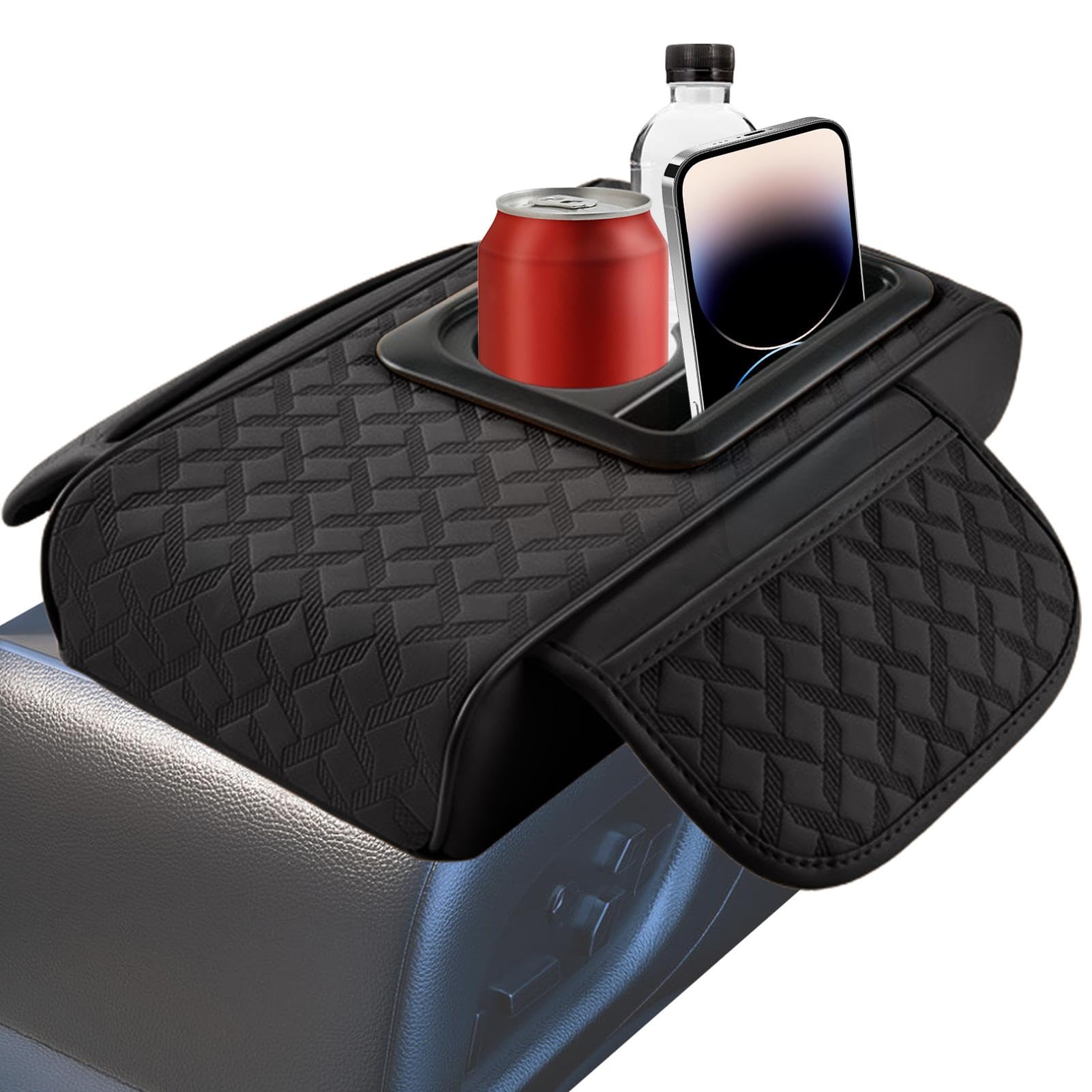 Mittelkonsolen-Abdeckung Mit Getränkehaltern - Wasserdichtes PU-Leder Für Dein Auto
