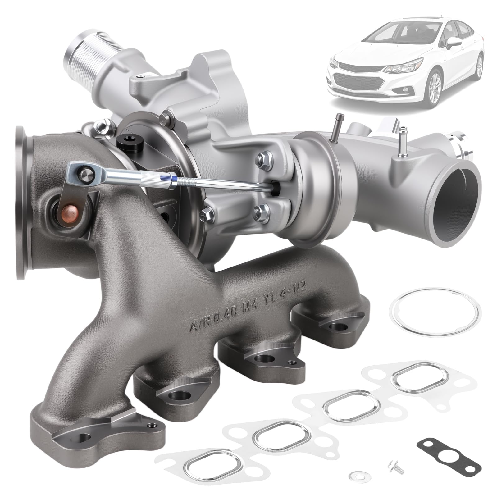 55565353 1.4L Turbocharger with Gaskets Repair kits Compatible with 2011-2015 Chevy Chevrolet Cruze, 2012-2020 Sonic, 2013-2021 Trax, 2013-2021 Buick Encore