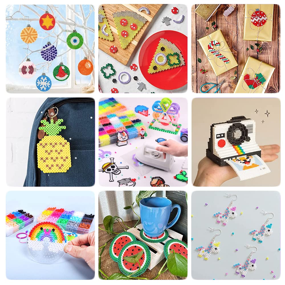 Bügelperlen Set 4300 Stück - 24 Farben Mit 6 Platten