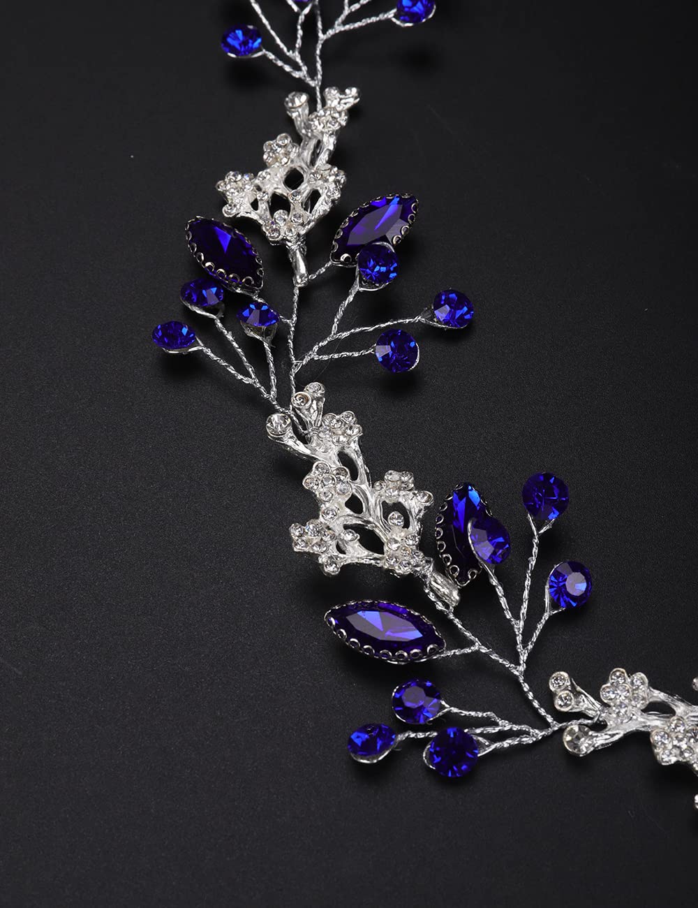 Teyglen Cerchietto per capelli da sposa con perle di cristallo