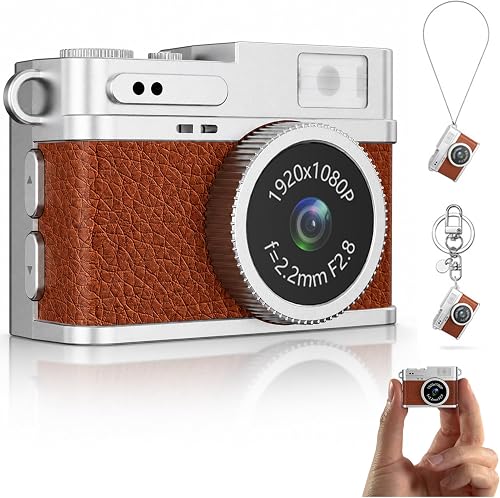 Decumeby Keychain Camera, 1080P Digital Camera with 0.96in Color Display Screen,