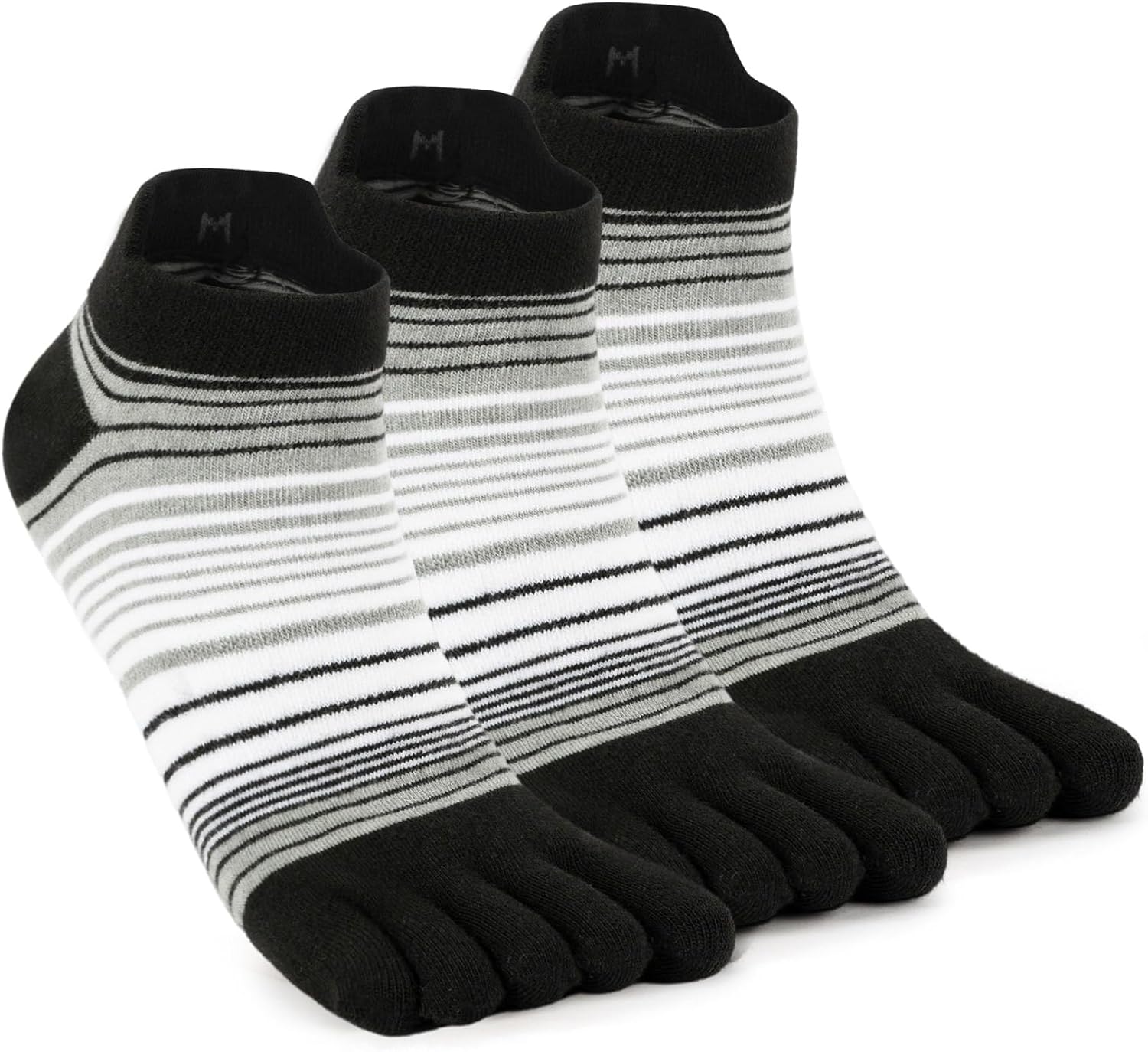 つま先ソックス 男女兼用 アスレチック ランニング クールマックス 5本指足首/クォーターソックス 通気性 軽量 3足組