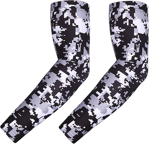 Miniatura 2 de HDE Paquete de 2 mangas de compresión de brazo para niños, manga de tiro de baloncesto, deportes juveniles, béisbol, sóftbol