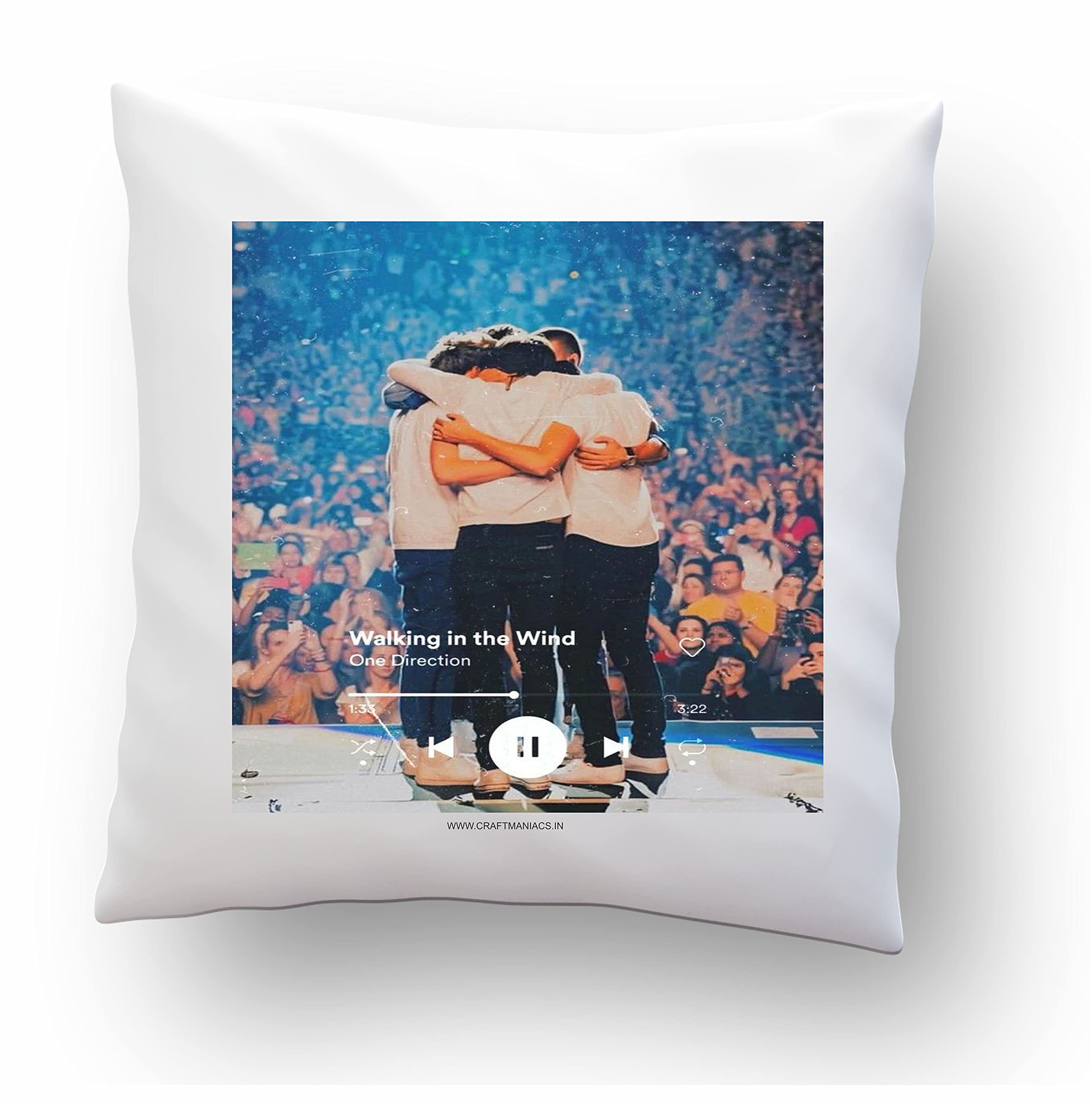 ONE Direction in The Wind 16*16 INCHES Pillow with Filler | Merch for ONE D Lovers