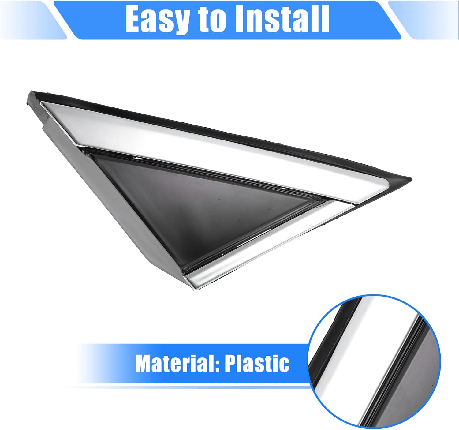 X AUTOHAUX Front Right Mirror Corner Triangle Fender Cover Rearview Triangle Trim Panel for Cadillac SRX 2010-2016 22774040