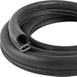 Automotive Door Weather Stripping 11Ft Car Door Rubber Edge Trim Seal Strip Gasket with Side Bulb for Car Bus Camper Boat RV Truck Doors