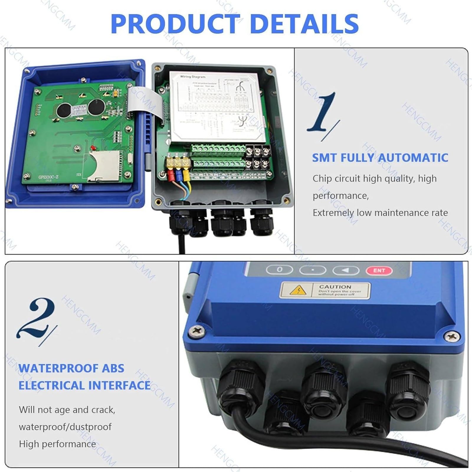 Medidor de flujo ultrasónico para agua líquida, pantalla LCD, con transductores de abrazadera DN15-6000 mm, medición precisa para un control de flujo eficiente