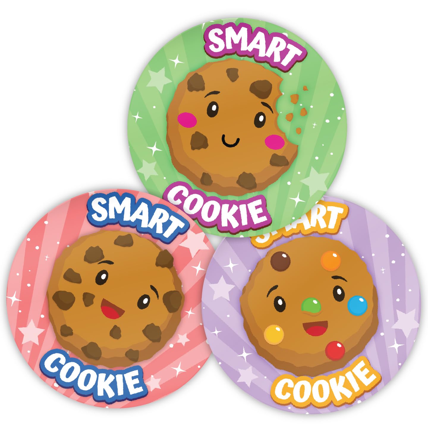 Stone Melon School Reward Stickers 144 Well Done Smart Cookie Stickers 30Mm Round Awards Nursery Teachers Parents Children Kids
