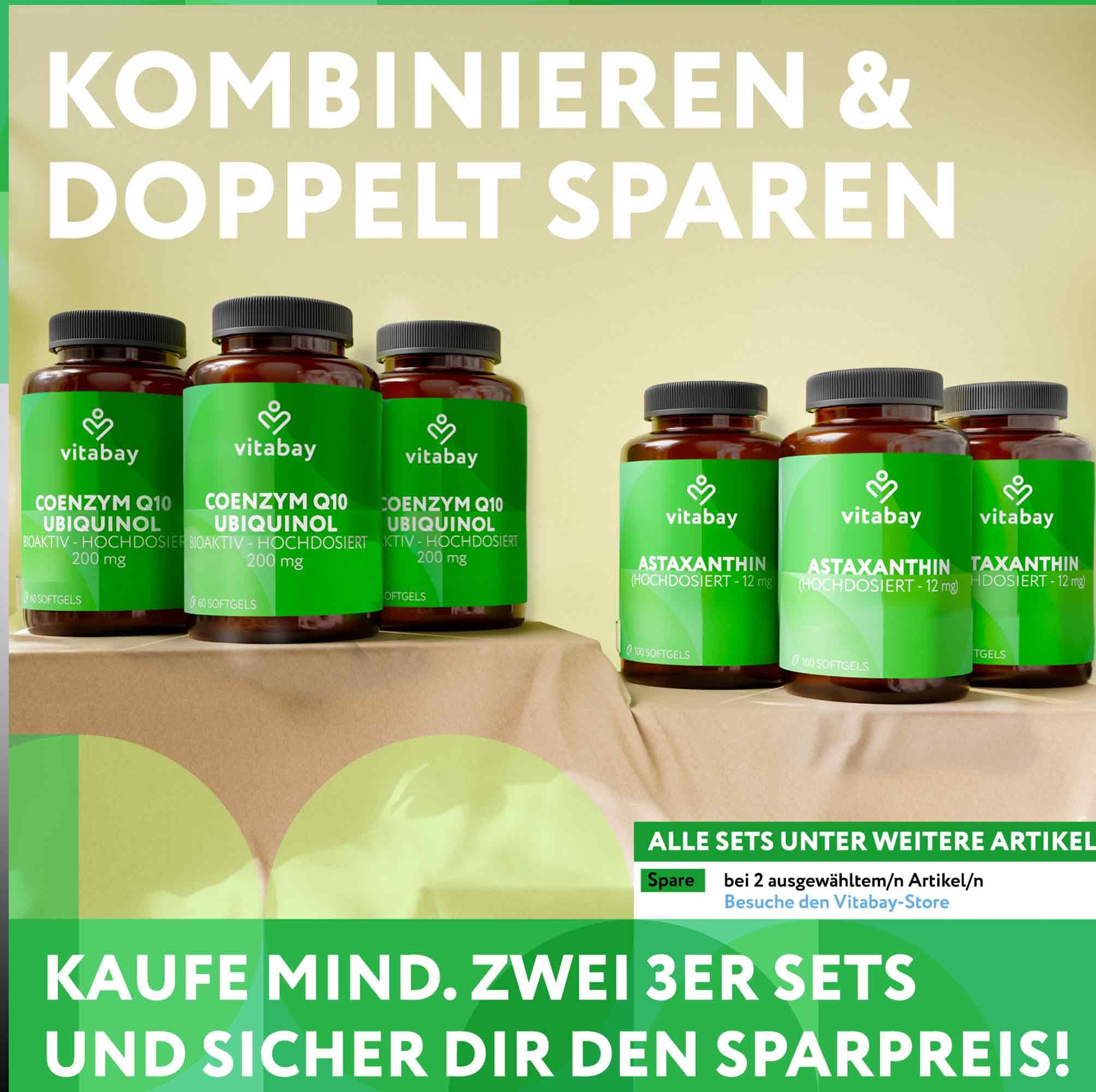 Vitabay Ginkgo Biloba 6000mg Hochdosiert - 180 Ginkgo Kapseln VEGAN - Kapseln mit 24% Flavone & 6% Lactone - Hochdosiert Vegan und Laborgeprüft