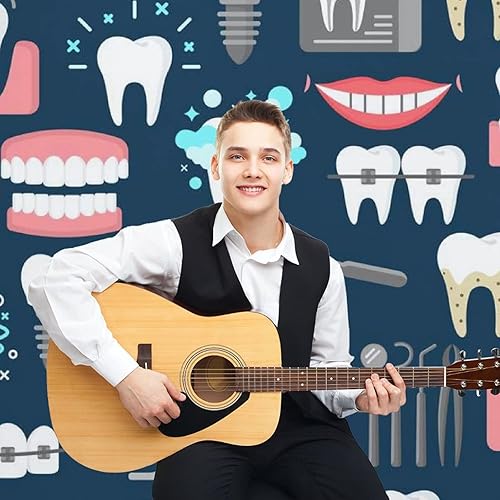 Miniatura 4 de Fondo de pantalla de fotografía personalizada con patrón transparente dental para fotografía, video y fiesta