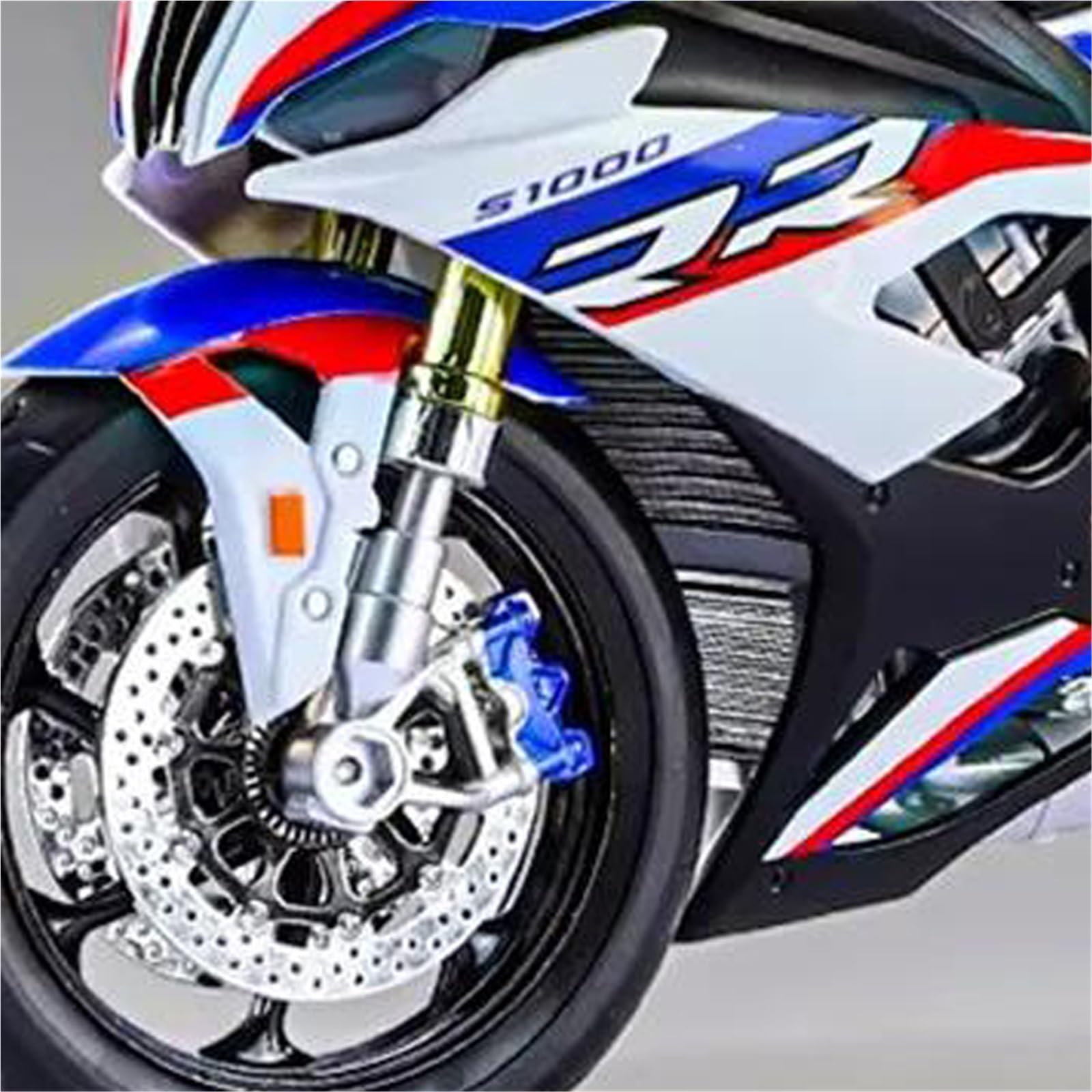 Modelo de Motocicleta 1:9 para BMW S1000RR S 1000RR Modelo Simulación Motocicleta Carreras Aleación Juguetes Colección con Luz, Regalo Adornos para Computadora Escritorio