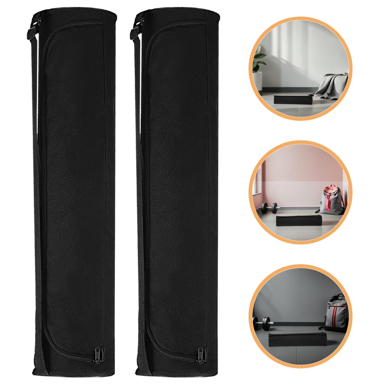 Abaodam 2piezas Transporte para Esterilla De Yoga con Cremallera Bolsa De Gimnasio para Mujer para Ejercicios De Fitness El Gimnasio o Viaje