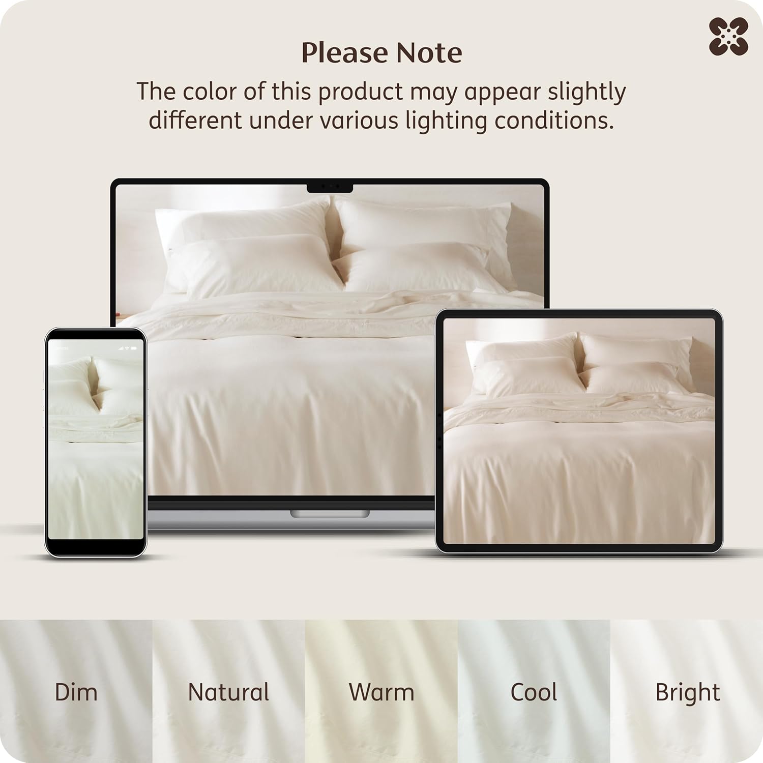 Bedsure 100% Organic Cotton Duvet Cover Queen Size - GOTS Certified, Luxury PureWoven Duvet Cover Set with Zipper, Ultra-Soft Breathable Bedding Set for Home Hotel(Ivory, 90"x90") 2 Pillowcases