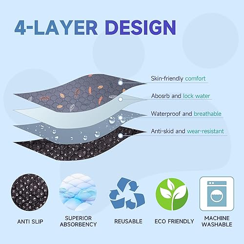 Vista 36 de Sunheir - Almohadillas lavables reutilizables orina de cobayas, forros impermeables absorbentes para jaulas cobayas conejos conejillos de indias