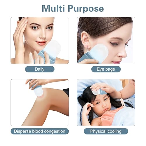 Miniatura 5 de Rodillo facial de hielo, rodillo de hielo para cara y ojos, alivio de hinchazón, rodillo facial para cuidado de la piel, tono y aprieta naturalmente