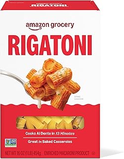 Amazon Grocery, Rigatoni Pasta, 16 Oz (Previously Amazon Fresh, Packaging May Vary)
