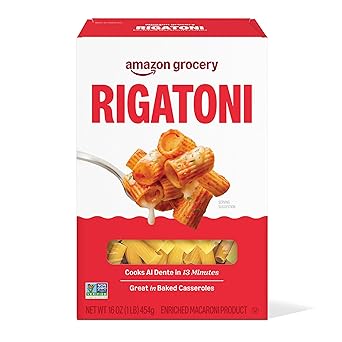 Amazon Grocery, Rigatoni Pasta, 16 Oz (Previously Amazon Fresh, Packaging May Vary)