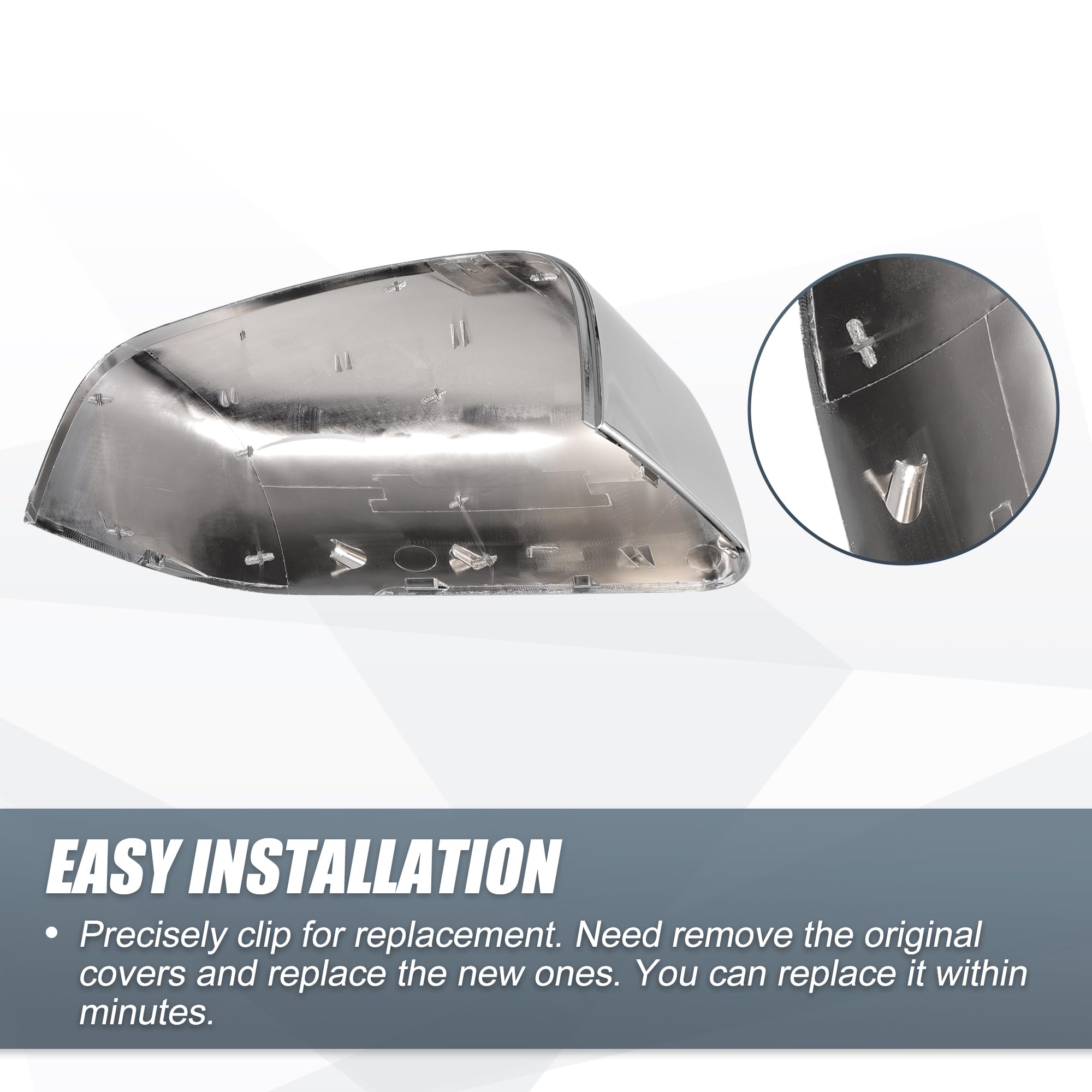 Left Side Mirror Cover Caps Gray For Land Rover Range - View #4