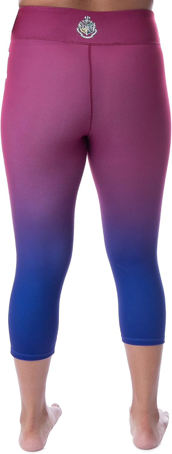 Bioworld Women's Harry Potter Hogwarts Athletic Crop Capri Leggings Size