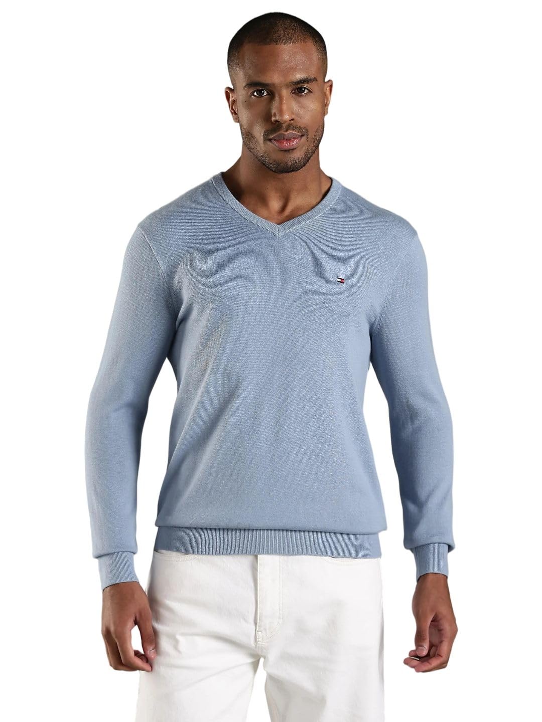 tommy hilfiger Solid Regular Fit Cotton Sweater-picture-35