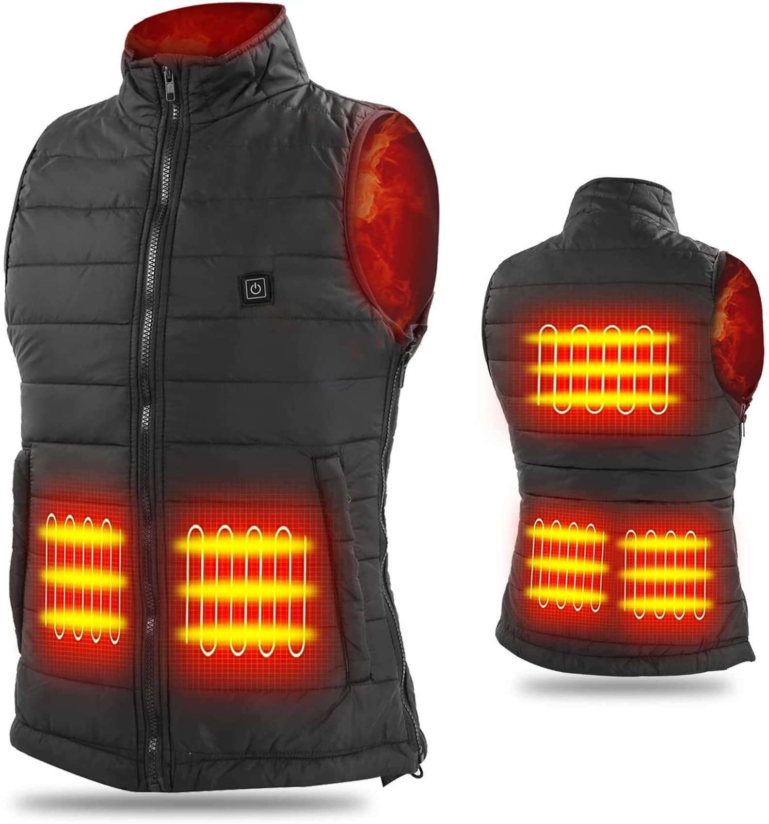Chaqueta térmica con calefacción por USB for hombre y mujer, chaleco térmico de caza, chaqueta invierno unisex, cálido
