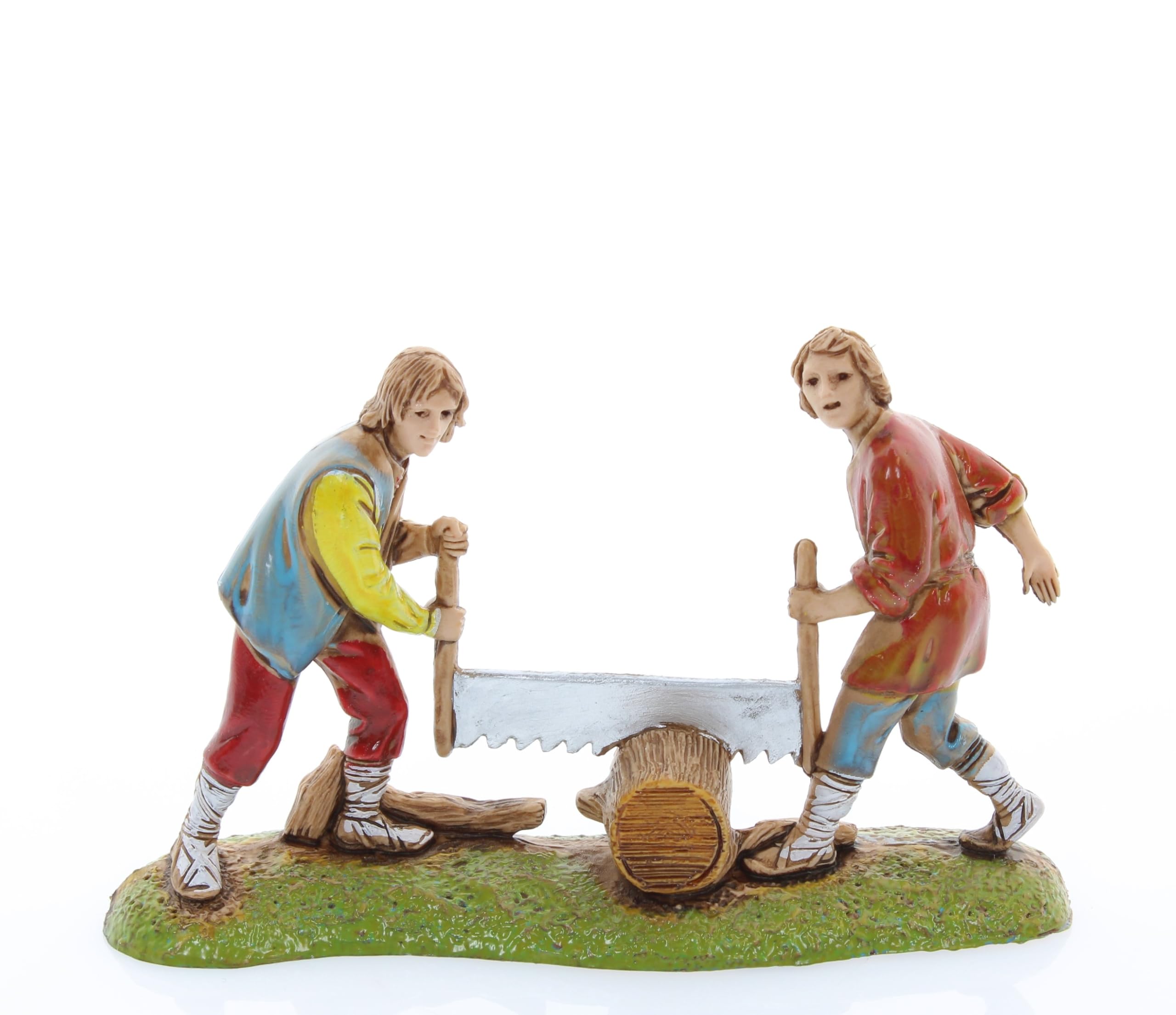 Moranduzzo Woodcutters for Nativity Scene of 2.50 Inch Scale 1:32 - Unbreakable Nativity Figures - 18th Century Style, Hand-Finished Painting, Official Product, Made in Italy, Sculptor M. Landi