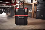 CRAFTSMAN Boîte à outils roulante 3-en-1 de 19 po avec roues, rouge, plastique, verrouillable (CMST18614)