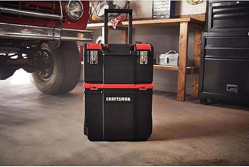 Miniatura 4 de CRAFTSMAN 19-in. 3-in-1 Rolling Tool Box with Wheels, Red, Plastic, Lockable (CMST18614)