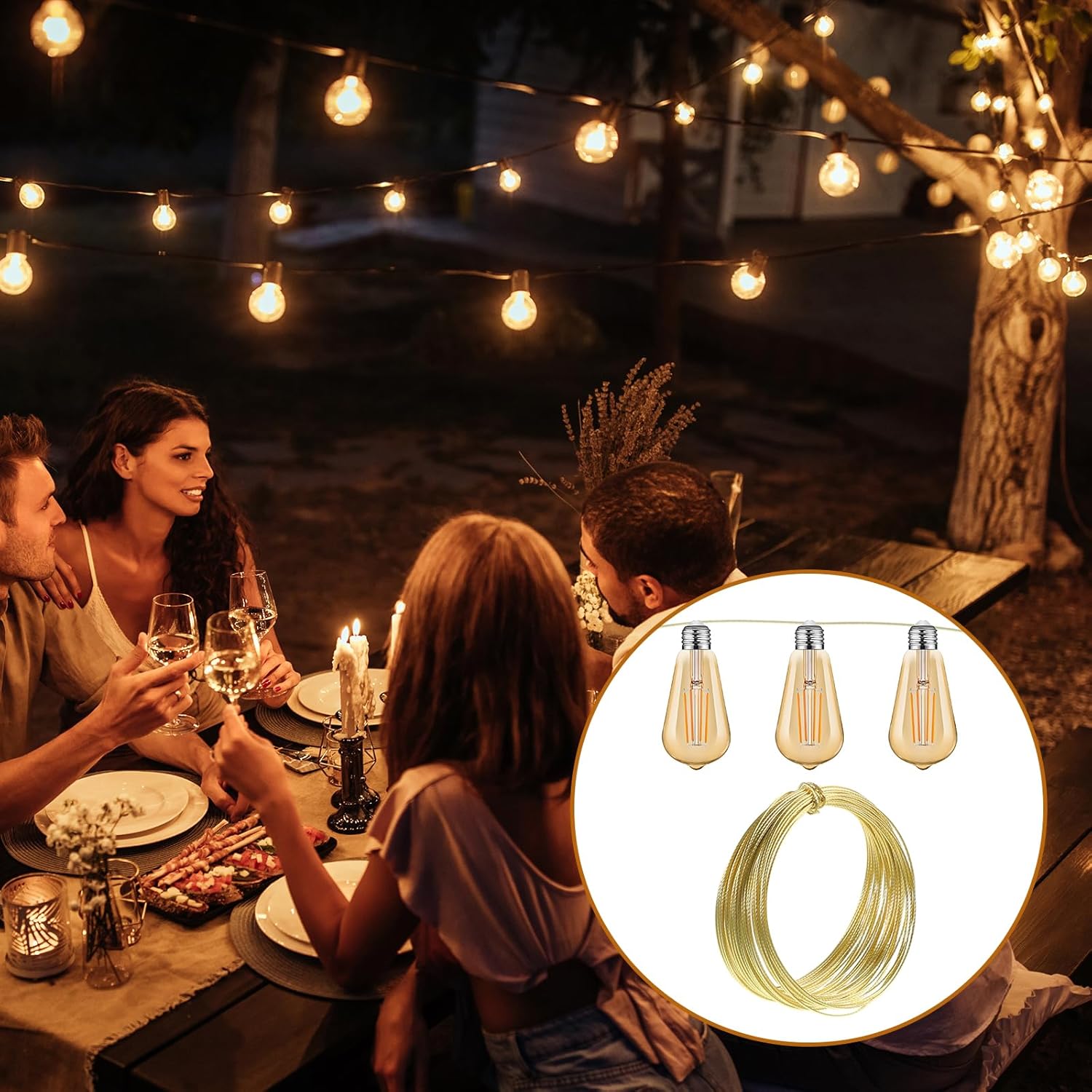 2 Pcs 32.5 Feet(10m) Picture Hanging Brass Wire, Copper Braided Picture Wire, Heavy 7-Line Stocks Picture Hanging Wire for Photo Frame Pictures, Artwork Hanging, Supports Up to 30lbs