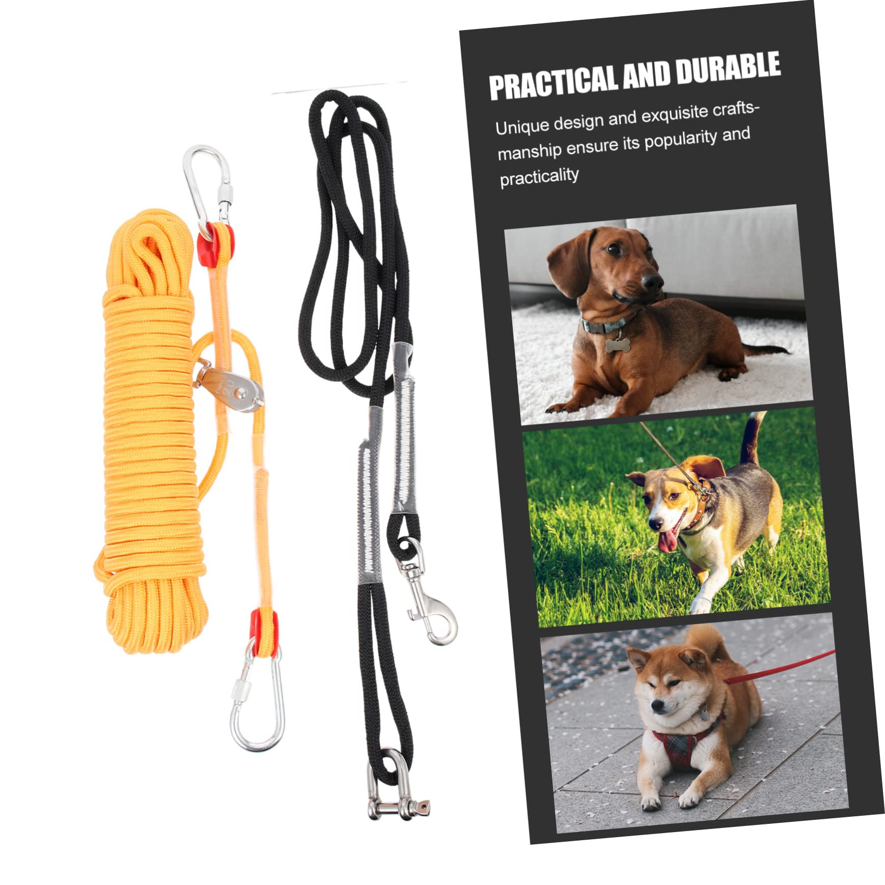 Cable para Perros De Acampada Cadena para Correr Exteriores Equipo De Mascotas Nylon para Perro Camping