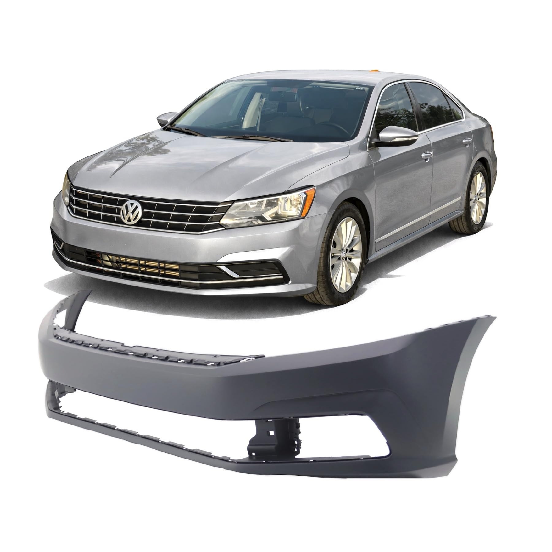 FitParts Compatible with Volkswagen Passat 2016–2019 Front Bumper Cover