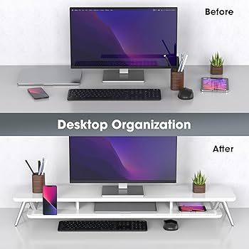Amazon.co.jp: Fenge デュアルモニタースタンド モニタースタンド